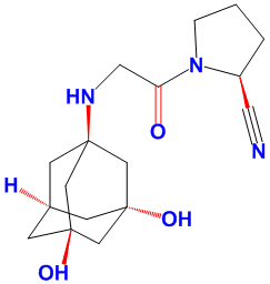 Vildagliptin Structure